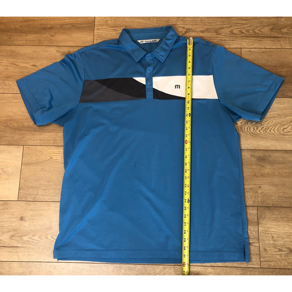 Travis Mathew Polo Shirt Mens 2XL Blue Golf Tennis Country Club Golfer Preppy - Picture 4 of 6